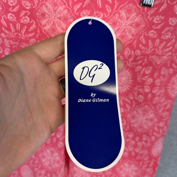 DG2 By Diane Gilman Leggings Womens Small Pink Floral Medallion Print Pull On - Picture 4 of 11